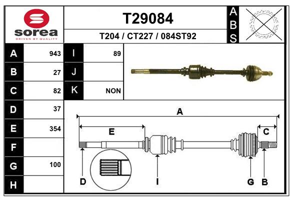 EAI-France Féltengely, komplett T29084_EAI