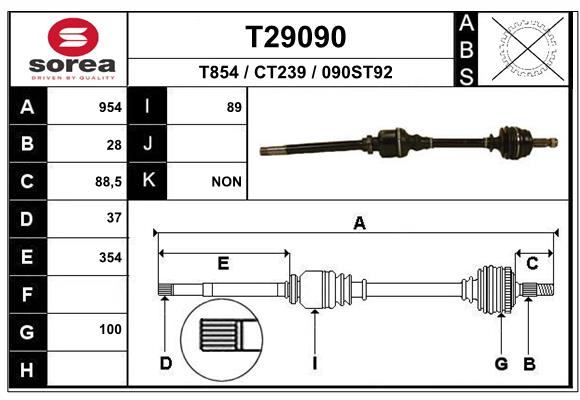 EAI-France Féltengely, komplett T29090_EAI