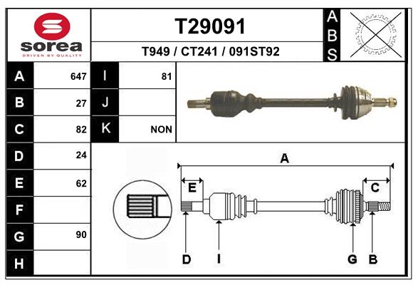 EAI-France Féltengely, komplett T29091_EAI