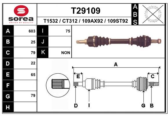 EAI-France Féltengely, komplett T29109_EAI