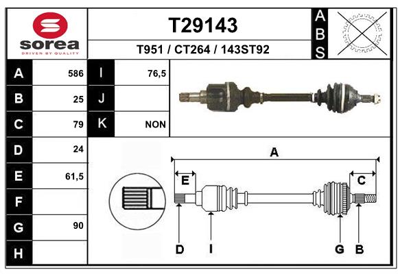 EAI-France Féltengely, komplett T29143_EAI