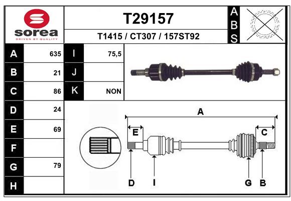 EAI-France Féltengely, komplett T29157_EAI