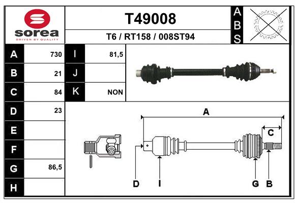 EAI-France Féltengely, komplett T49008_EAI