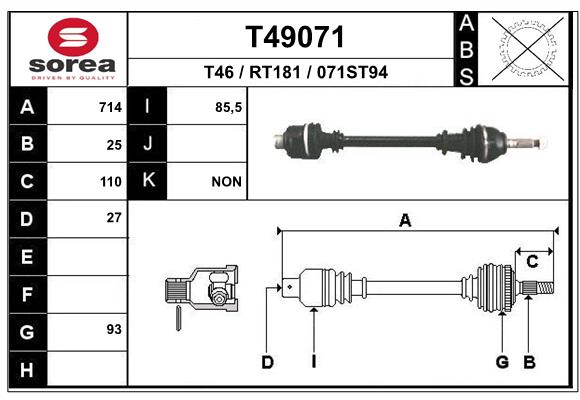 EAI-France Féltengely, komplett T49071_EAI