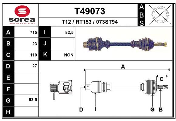 EAI-France Féltengely, komplett T49073_EAI