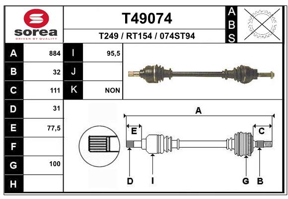 EAI-France Féltengely, komplett T49074_EAI