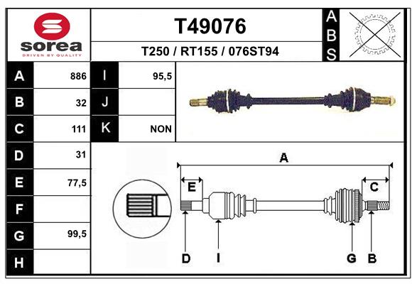 EAI-France Féltengely, komplett T49076_EAI