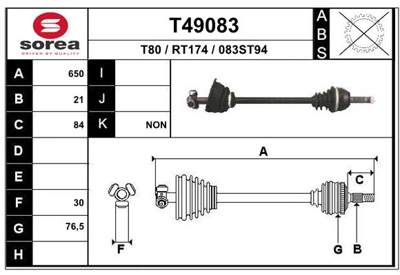 EAI-France Féltengely, komplett T49083_EAI