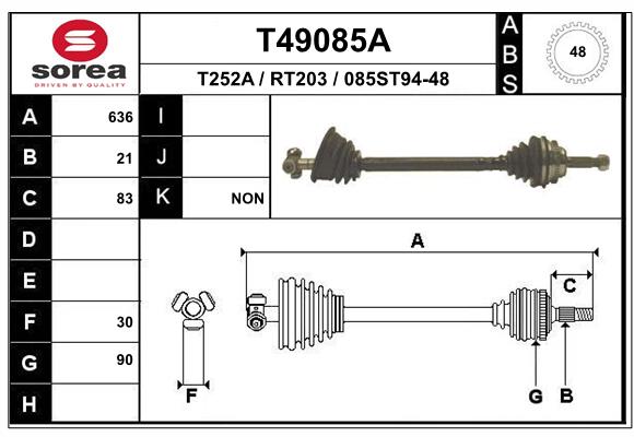 EAI-France Féltengely, komplett T49085A_EAI