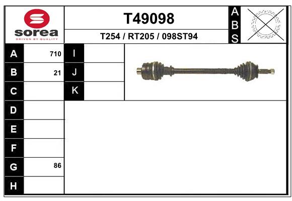 EAI-France Féltengely, komplett T49098_EAI