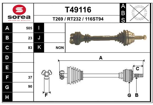 EAI-France Féltengely, komplett T49116_EAI