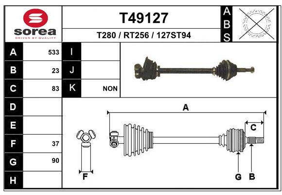 EAI-France Féltengely, komplett T49127_EAI