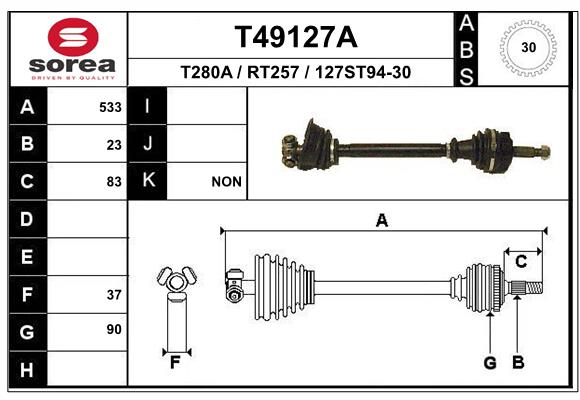 EAI-France Féltengely, komplett T49127A_EAI