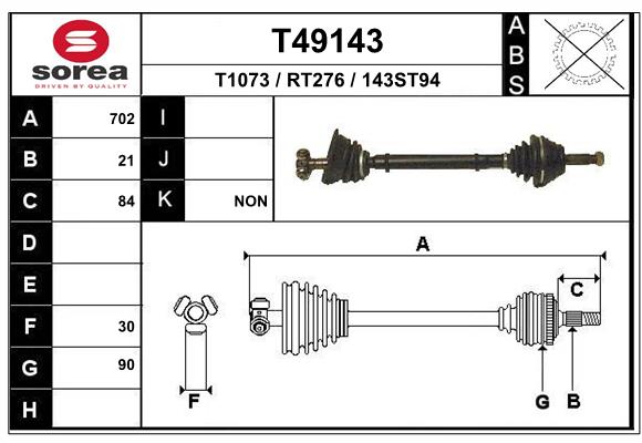 EAI-France Féltengely, komplett T49143_EAI