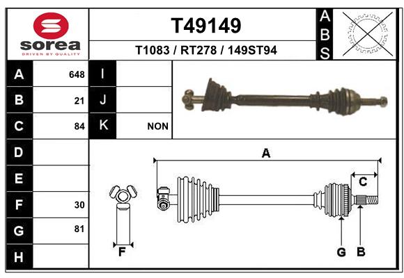 EAI-France Féltengely, komplett T49149_EAI