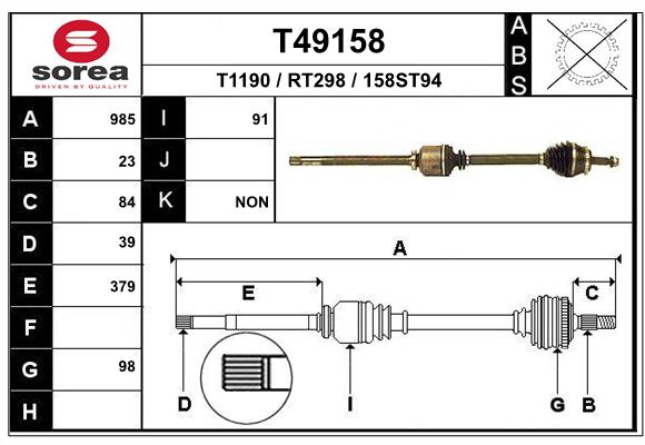 EAI-France Féltengely, komplett T49158_EAI