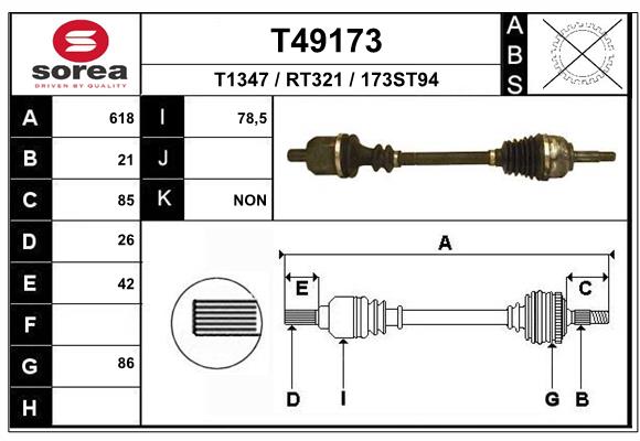 EAI-France Féltengely, komplett T49173_EAI