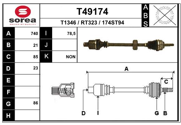 EAI-France Féltengely, komplett T49174_EAI