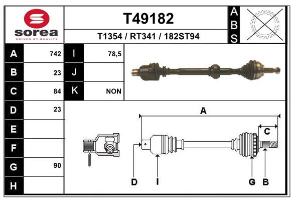 EAI-France Féltengely, komplett T49182_EAI