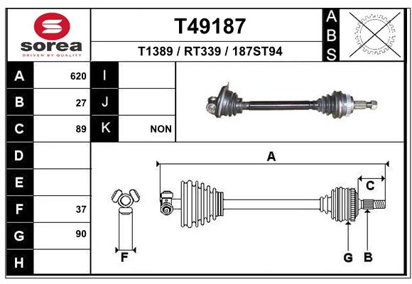 EAI-France Féltengely, komplett T49187_EAI