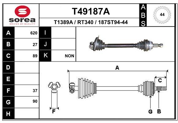 EAI-France Féltengely, komplett T49187A_EAI