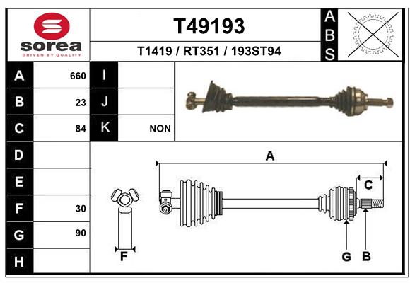 EAI-France Féltengely, komplett T49193_EAI