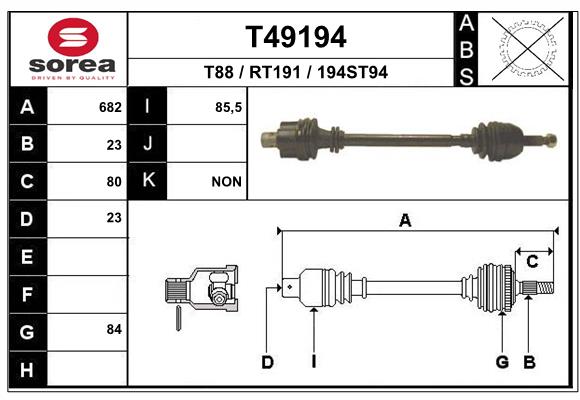 EAI-France Féltengely, komplett T49194_EAI