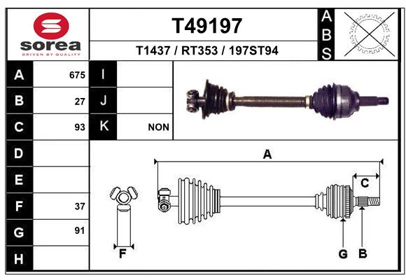 EAI-France Féltengely, komplett T49197_EAI