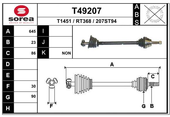 EAI-France Féltengely, komplett T49207_EAI