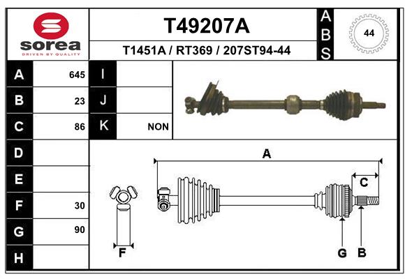 EAI-France Féltengely, komplett T49207A_EAI