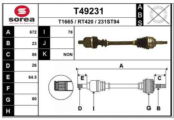 EAI-France Féltengely, komplett T49231_EAI