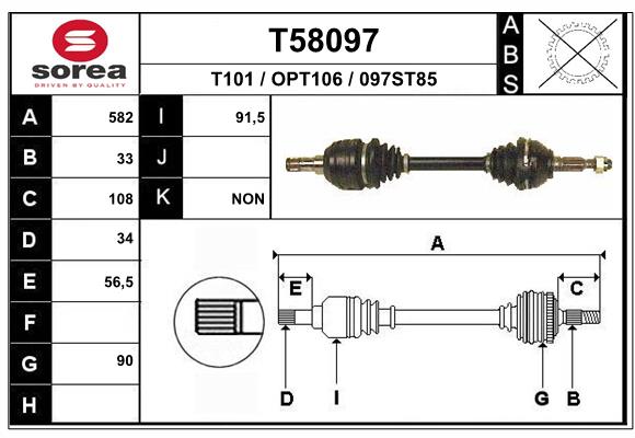 EAI-France Féltengely, komplett T58097_EAI