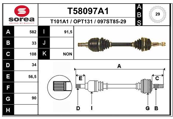 EAI-France Féltengely, komplett T58097A1_EAI