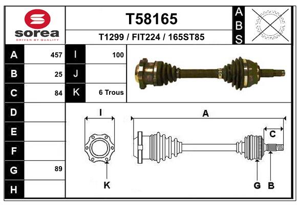 EAI-France Féltengely, komplett T58165_EAI