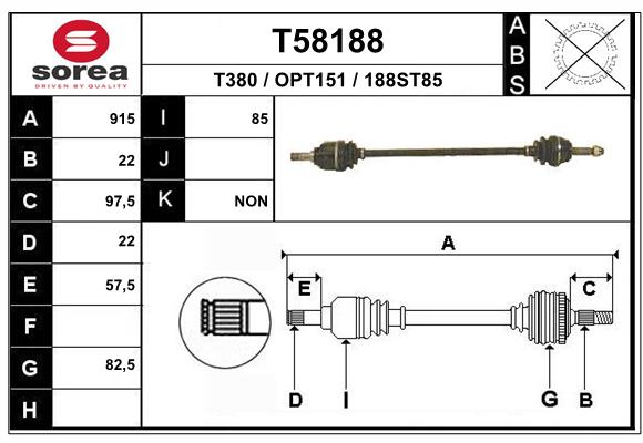 EAI-France Féltengely, komplett T58188_EAI