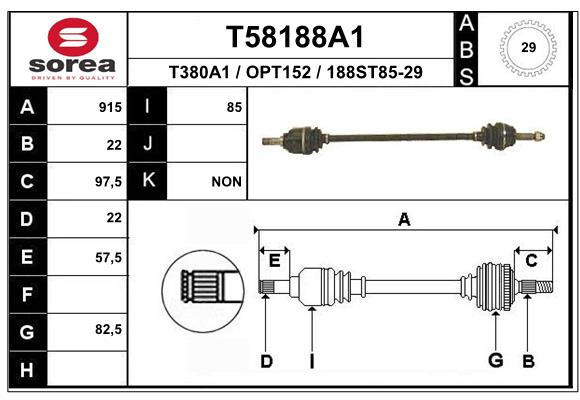 EAI-France Féltengely, komplett T58188A1_EAI