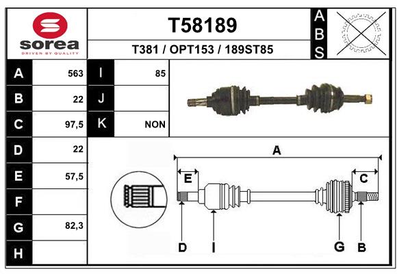 EAI-France Féltengely, komplett T58189_EAI