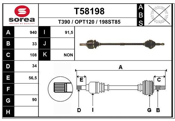 EAI-France Féltengely, komplett T58198_EAI