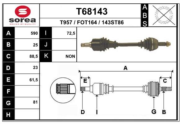 EAI-France Féltengely, komplett T68143_EAI