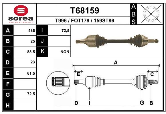 EAI-France Féltengely, komplett T68159_EAI