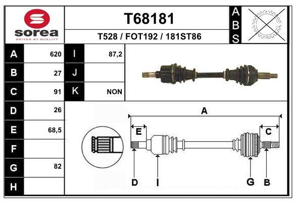 EAI-France Féltengely, komplett T68181_EAI