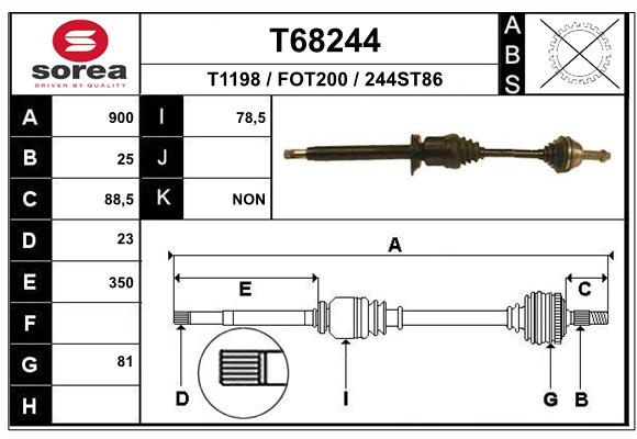 EAI-France Féltengely, komplett T68244_EAI