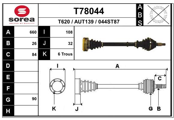 EAI-France Féltengely, komplett T78044_EAI