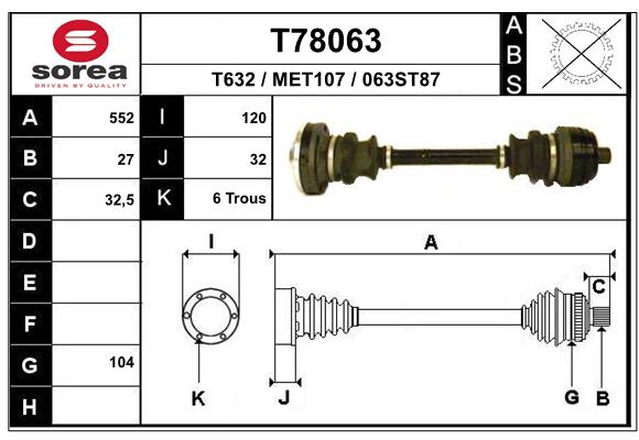 EAI-France Féltengely, komplett T78063_EAI