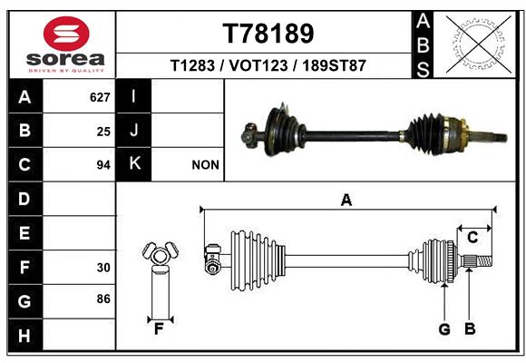 EAI-France Féltengely, komplett T78189_EAI