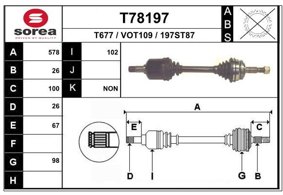 EAI-France Féltengely, komplett T78197_EAI