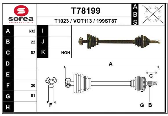 EAI-France Féltengely, komplett T78199_EAI