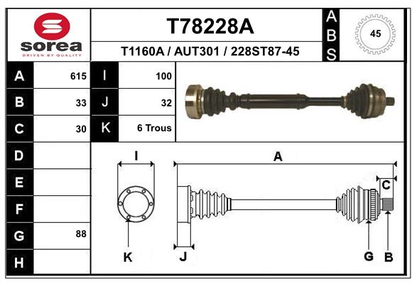 EAI-France Féltengely, komplett T78228A_EAI