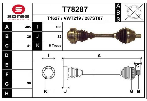 EAI-France Féltengely, komplett T78287_EAI