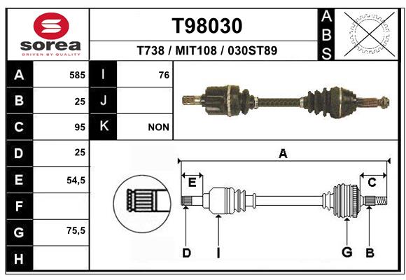 EAI-France Féltengely, komplett T98030_EAI